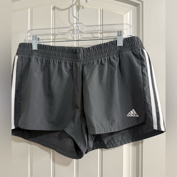 Adidas Primegreen 2 Womens Size Large Gray & Navy Running Gym Shorts Aeroready - Picture 9 of 13